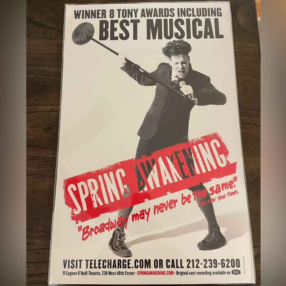 Original 2007 Spring Awakening Theater Poster